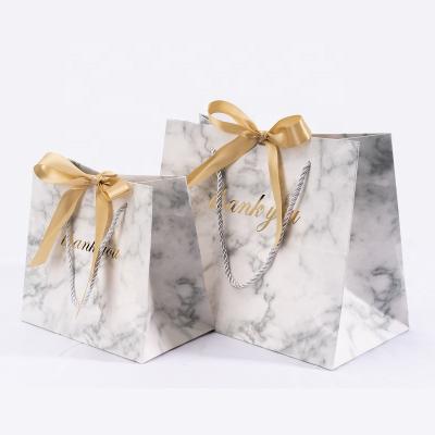 China Recyclable Thank You Gift Bags Bulk With Handles Paper Bags For Retail Wedding Home Favors Bag for sale