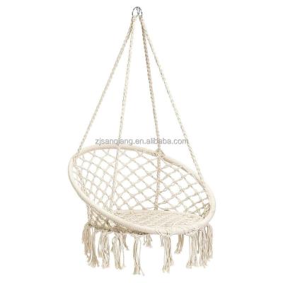 China Modern Handmade Cotton Rope Macrame Hammock Chair Hanging Swing Seat Chair for sale