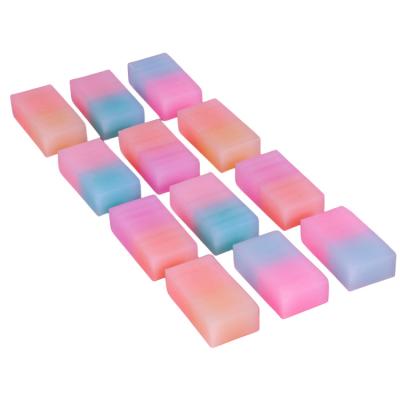 China Office Eraser factory Customized creative eraser  Soft PVC Pencil Eraser 2-Color Rubber eraser for Office and School Use for sale