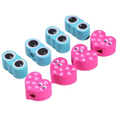 China Promotional Eraser factory new  Custom Cartoon Rubber Head Erasers Topper Pencils eraser for kids for sale