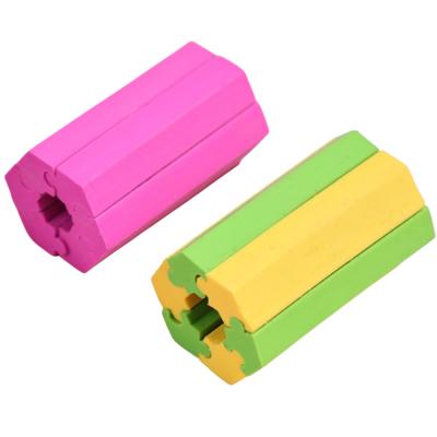 China Office Eraser High Quality Factory Customized 3D Puzzle Building Rubber Pencil Eraser Creative Building Eraser for sale