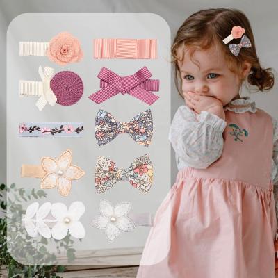 China New Japan Style Kids Hair Clip With Bow Surprise Doll Angel Princess Baby Hairpin Lace Flower Hair Accessories Set for sale