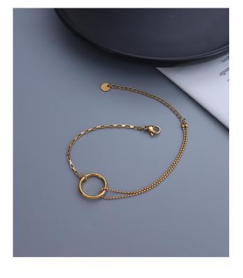 China FASHIONABLE woying simple circle gold geometric metal women's fashion jewelry bracelet 202 bangle bracelet for sale