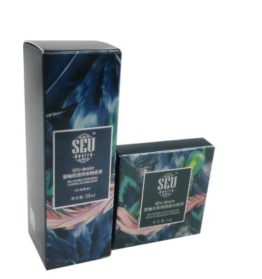 China Biodegradable Luxury Design Full Color Printed Cosmetic Box Paper Set Packaging for sale