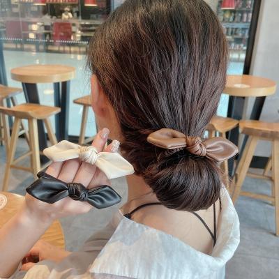 China Fashion hot ladies fashion leather trim simple hair accessories BB banana hair side strings clips for women for sale