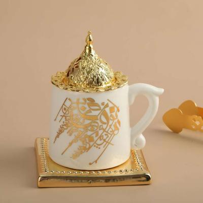 China 2020 New Arabia Hot Sale Design Resin Censer Cup Shape Creative Arabic Censer With Handle for sale