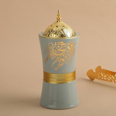 China 2020 New Arabia Hot Sale Design Resin Censer Cup Shape Creative Arabic Censer With Handle for sale