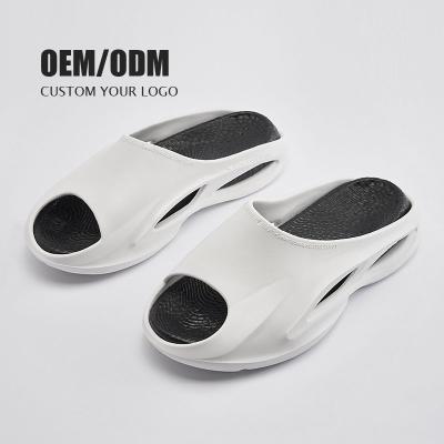 China Newest Fashion Trend Good Quality EVA Slides Unisex White Sandals Trendy Kids Shoes Custom Printed Logo Men Flip Flop Slippers for sale