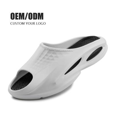 China EVA Design Logo Slippers Men's Simple Empty Slide Fashion Trend Slides Unisex Custom White Shoes Sandal for sale