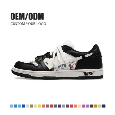 China Fashion Trend Factory Designer OEM Logo Custom Casual Skateboarding Customers Logo Sports Men Women Shoes for sale