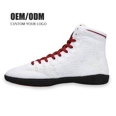 China OEM Odm Professional Boxing Shoes Wholesale Breathable Rubber Outsole Breathable Wrestling Shoes for sale