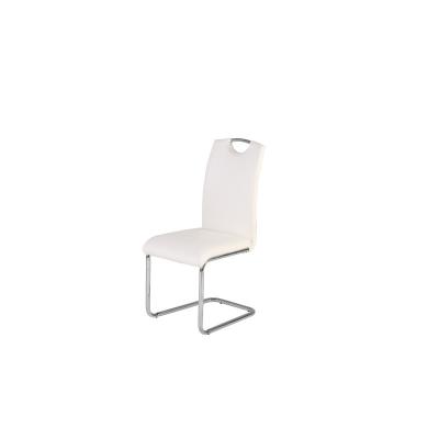 China Modern New Design Nordic Luxury Leather Dining Chair Dining Chair With Chrome Legs for sale