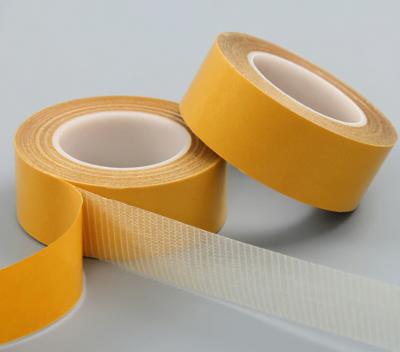 中国 Yellow Glass Fiber Hot Melt Adhesive Tape Double Sided Fibroid Tape With Viscosity 販売のため