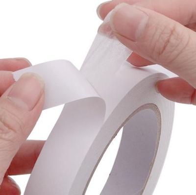 China Viscosity Double Sided White Tissue Tape Acid Free Heat Resistant for sale