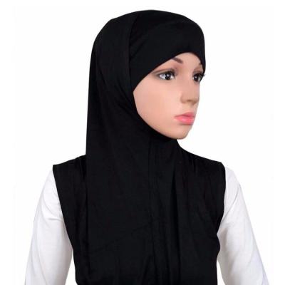 China Wholesale Plain Dyed Simple Plain Two Piece Muslim Hijab Amira Islamic Sport Tank Top Hijab For Women for sale