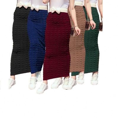 China Knit material muslim ladylong pencil skirt maxi stretch skirt high waist arabic dress for sale