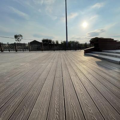 China EUROPEAN 3D Embossed Co-Extrusion WPC Decking Boards With Hollow Design for sale