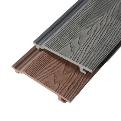 China Waterproof+ECO-Friendly House Cladding Supplier WPC Panel Strip Anti-Crack Siding Exterior Wall Panel for sale