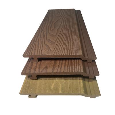 China Waterproof+ECO-Friendly Customized Interior Exterior Wood Grain Decorative Cladding Feature Waterproof Laminated 3d Wall Panel Exterior Wpc for sale