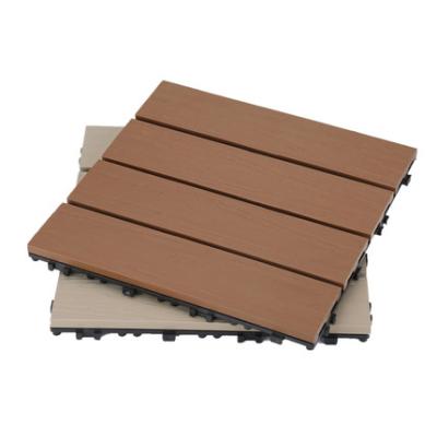 China EUROPEAN 300x300 Decking Tiles Diy Timber Plastic Composite Interlocking Flooring for sale