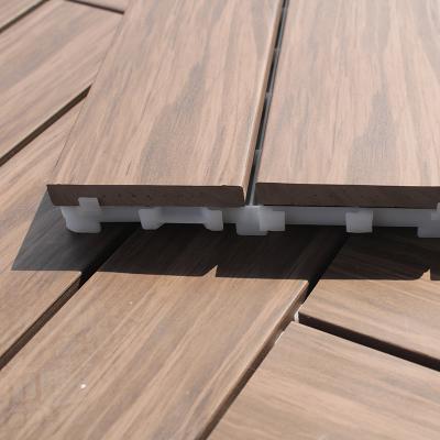 China New Europe Outdoor Non Slip Patio Deck Tiles Diy Wood Plastic Compound With Base for sale