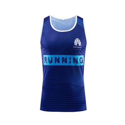 China QUICK DRY Custom Fashion Running Singlet Sublimated 100% Polyester Running Top for sale