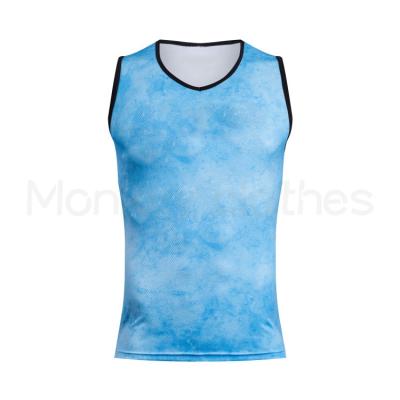 China QUICK DRY 100% Polyester Sublimated Running Tank Fitted Singlet / Cool Running Vest for sale