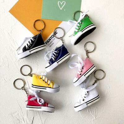 China eco-friendly canvas shoes key chain 3d sneaker shoe key chain for wholesale for sale