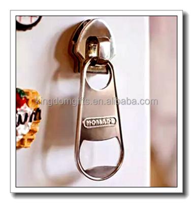 China Durable Zipper Bottle Opener Key Chain , Wine Opener Key Chain With Magnet for sale