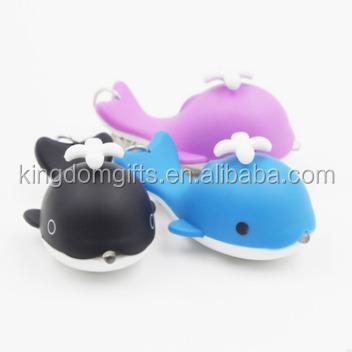 China Original LED night-light LED night-light sound production whale key chain for sale