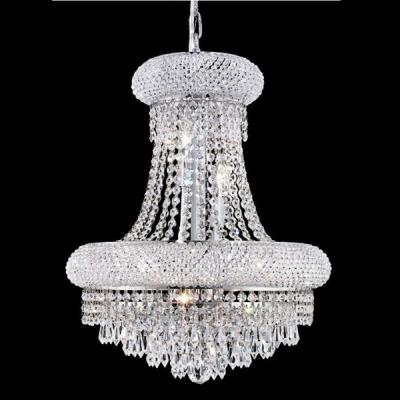 China Small Luxury Chrome Crystal Finish Chandelier Empire K9 Ceiling Lights Fixture for sale