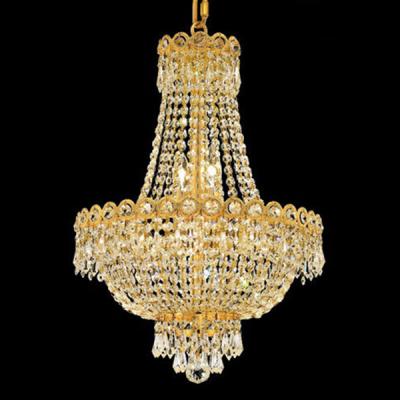 China Small Traditional Zgingshan Crystal Beaded Chandelier With Chain Home Chandelier Foyer Lighting Fixture for sale