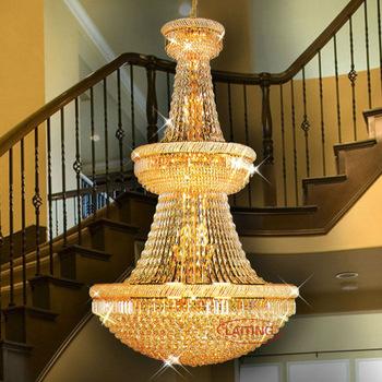 China Modern Decorative Chandelier Lighting Long 3 Layers K9 Crystal Pendant Lamp for sale