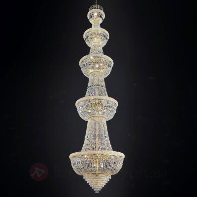 China Hotel Super Classic Crystal Chandelier Decorative Large 5 Layer Diamonds Hanging Lighting for sale