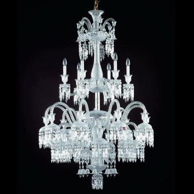 China Crystal Extra Luxury Large Baccarat Crystal Chandelier For Apartment Lobby for sale