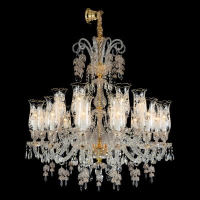 China Postmodern Hotel Baccarat Chandelier Vintage Lights Fancy Glass Chandeliers For Hallway for sale