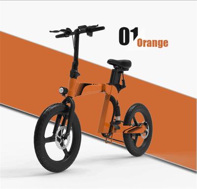 China USA 14inch Dual Disc Brakes Steel Frame 350w Lithium Battery High Carbon Tire Mini Electric Bicycle for sale