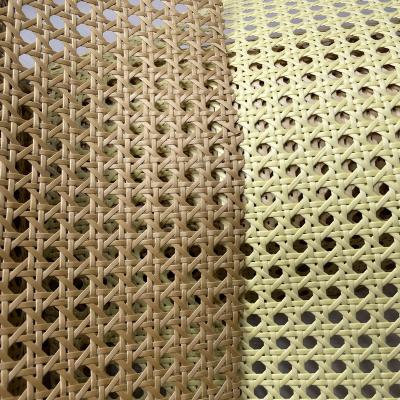 China For Chair Handmade Cross Weave Mesh Roll Woven Plastic Rattan Webbing PVC PE PP for sale