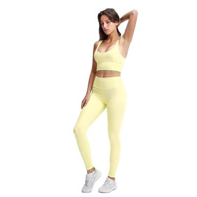 China Cheap Breathable China Gym Fitness Sets Women Workout Set Yoga Wear Sport Clothing Set Factory Directly for sale