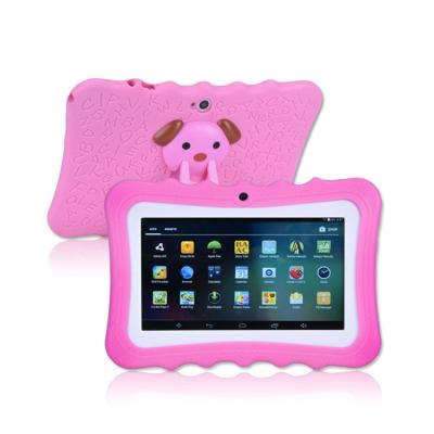 China Hot Selling Soft Kids Tablet 7 Inch Android 4.4 Quad Core Kids Educational Tablet With WiFi 1GB+8GB Kids Parental Control for sale