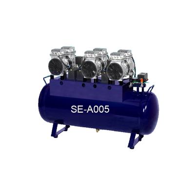 China Hot Selling Dental Sector Oilless Silent Air Compressor For Dental Use 1635W One For Five Unit 32L for sale