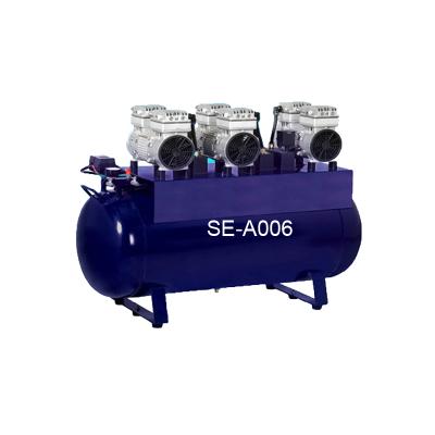 China CE Approved Oilless 2520W Dental Silent Air Compressor One For Six Units 32L SE-A006 for sale