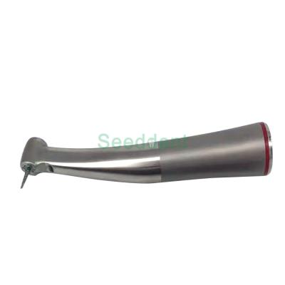 China 1:5 Metal Handpiece Mini Head Dental / 1:5 Fiber Optic Angle Contra Increase Fiber Optic Contra Angle Ring Handpiece Red for sale