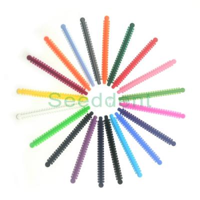 China Long sector dental orthodontic product plastic-elastic ligature ties/dental elastics 20*50=1000pcs/bag for sale