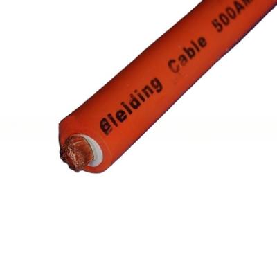 China 35mm2 Medium Voltage Copper Inductor Orange Rubber Insulated Flexible Welding Cable for sale