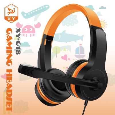 China Comfortable Wearing Colorful Earphone For Kids Over Ear Headphone With Microphone For Computer Kids Gift Earphone Wired for sale