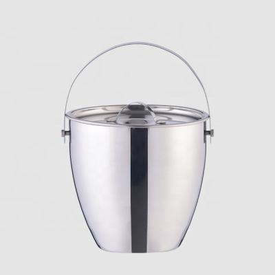 China Mini Factory Beer Metal Bucket Snow 1.5L Travel Picnic Wine Ice Bucket Ice Bowl Viable Direct Outdoor Oval Tub Beverage Bucket With Lid for sale