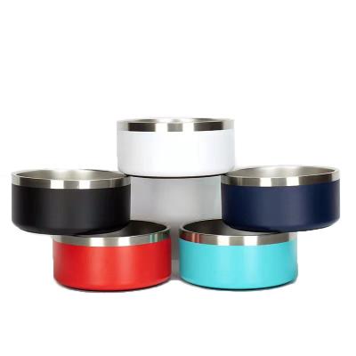 China Durable Non-slip Design High Quality Slow Feeder Stainless Steel Dog Bowl Feeder for sale