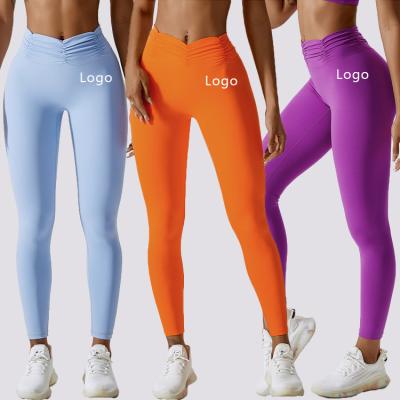 China Polainas Para Gym Workout Breathable Tights Soft Comfortable Stretch Yoga Pants High Waist Tummy Control Sporty Gaiters For Women for sale