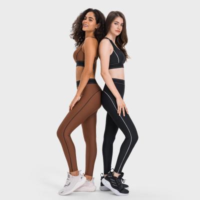 China Women Breathable Stretch Comfort Fit Yoga Workout Tights Soft Quick Dry Fitness Sports High Waist Leggings Tummy Control for sale